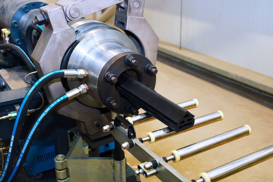 Rubber extrusion machine