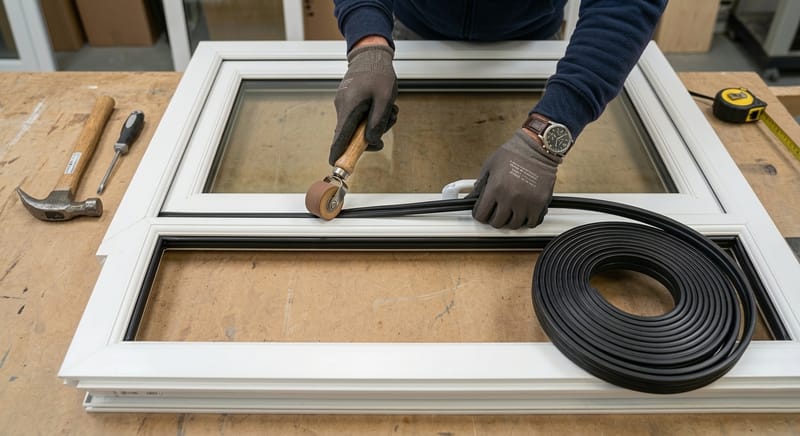 Rubber strip material